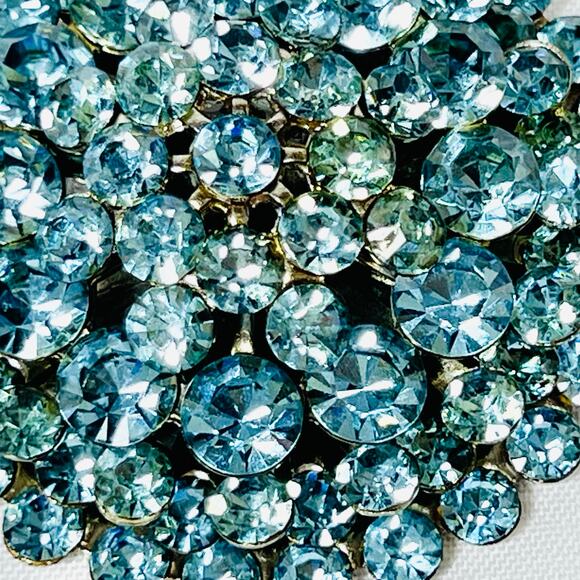 Vintage Opal Turquoise & Blue Enamel Textured Laurel Wreath Necklace 10" - Picture 5 of 7